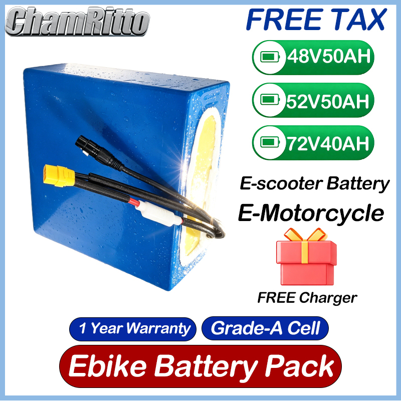 48V 52V 30ah 50ah Electric bik - 72V 50Ah 21700 Lithium Battery review and price