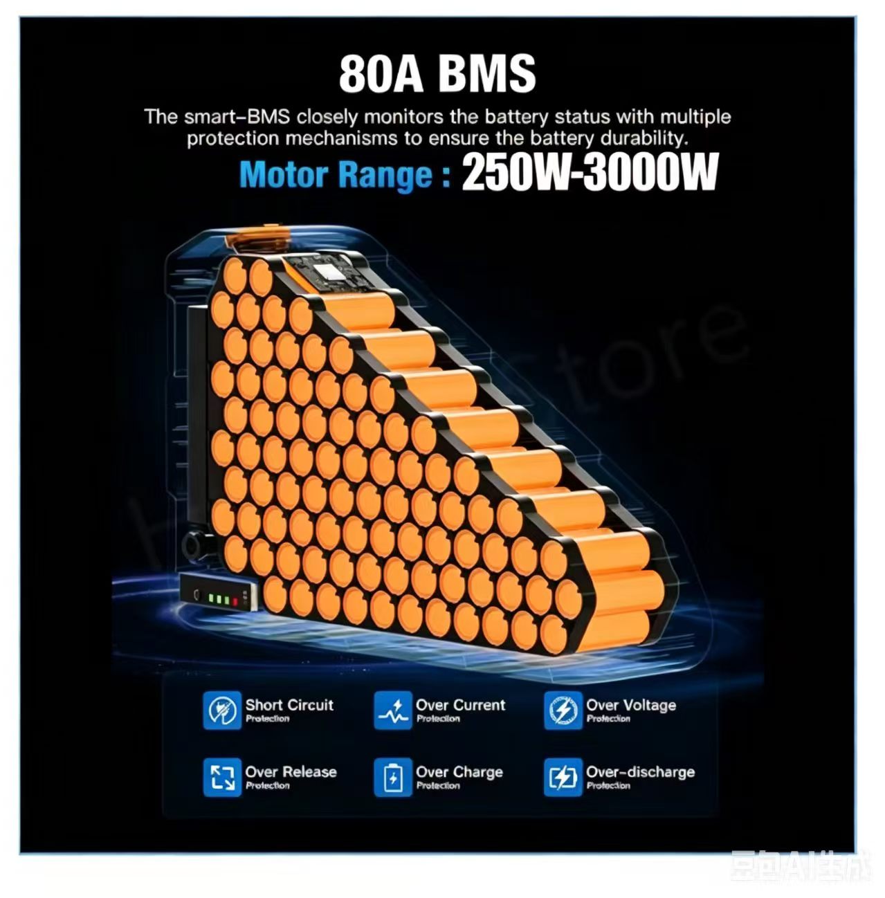 Electric Bicycle 36v 48v 52v 2 - 72V 50Ah 21700 Lithium Battery review and price